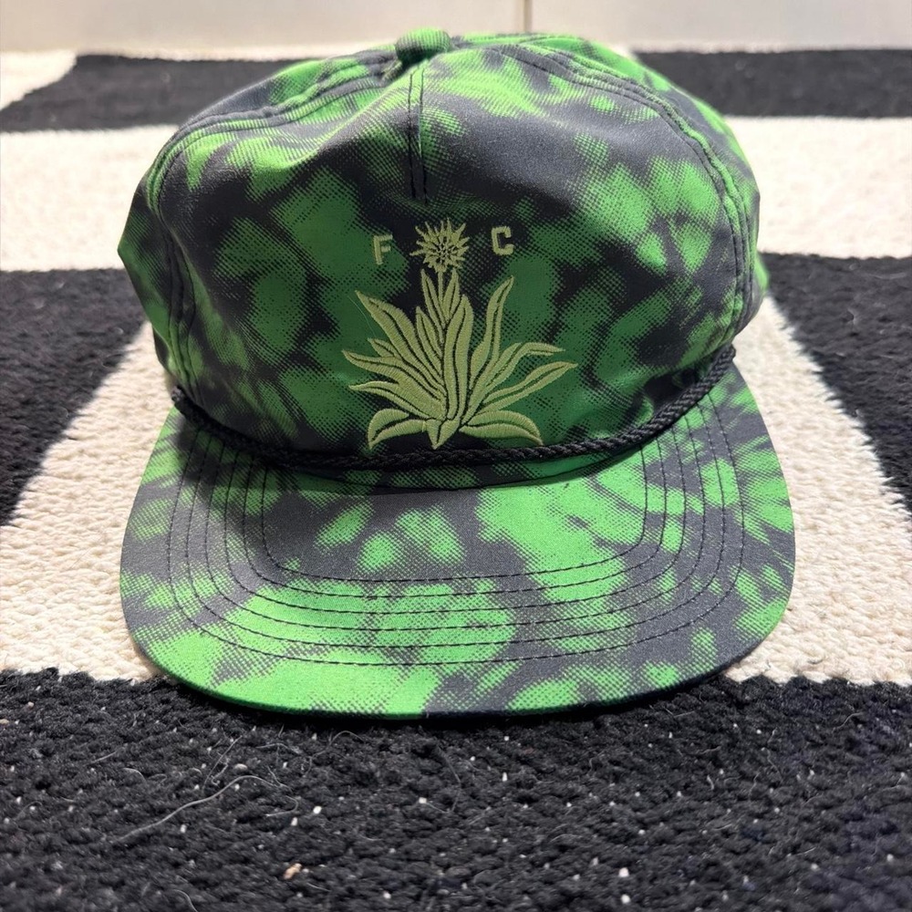 Howler Brothers Austin FC Soccer Tie Dye Snapback Hat Green Black Agave Logo